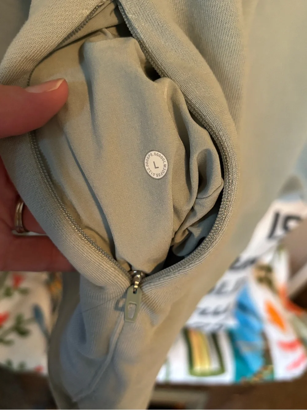 lululemon athletica Light Blue Crewneck Sweatshirt